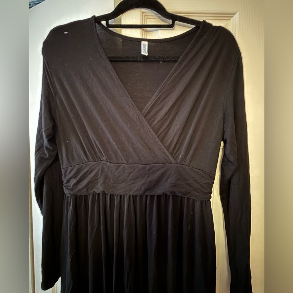Women’s black empire waist maxi dress size extra large - Picture 2 of 7